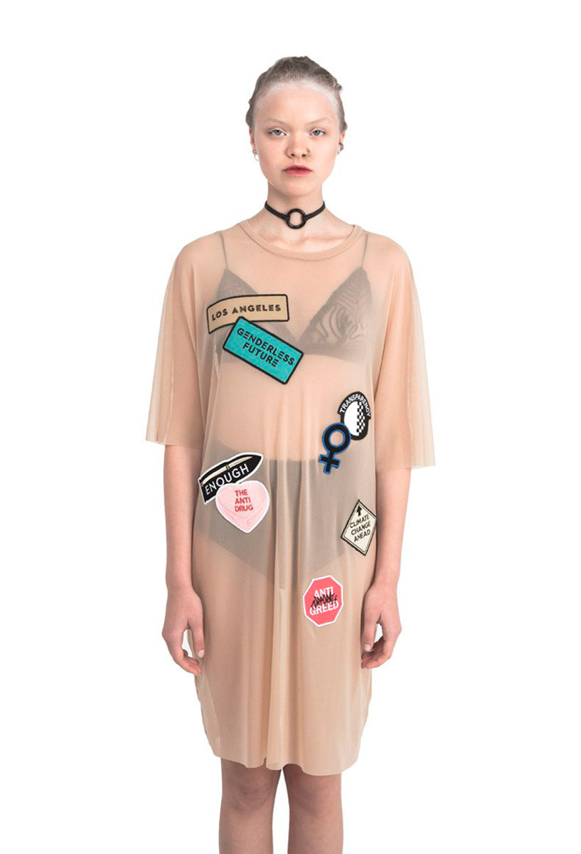 Zeitgeist Kollektion von Photogenics + Co. Nylon-Kleid in nude